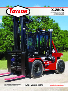 Logan Taylorさん専用 Taylor XH-370M Forklift: Specs, Dimensions, Manuals
