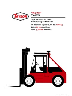 Taylor TX-250S Specifications