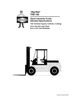 Taylor THD-160 Specifications