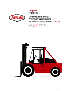 Taylor TXB-250M Specifications