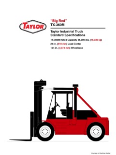 Taylor TX-360M Specifications