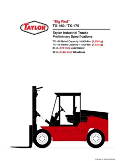 Taylor TX-160 Specifications
