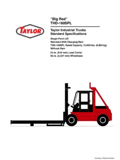 Taylor THD-160SPL Specifications