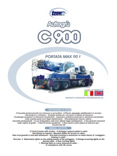 TCM S.r.l C 900 Specifications