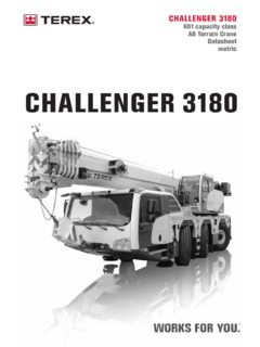 Terex Challenger 3180 Specifications