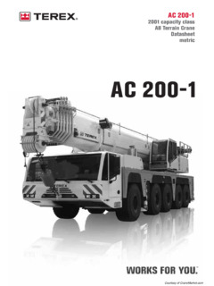 Terex AC 200-1 Specifications
