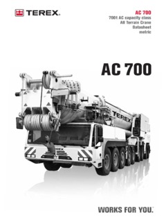 Terex AC 700 Specifications