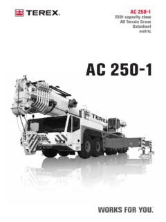 Terex AC 250-1 Specifications