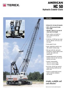 Terex American HC 50 Specifications
