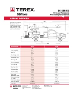 Terex SC42 Specifications
