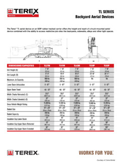 Terex TL50P SDP Specifications