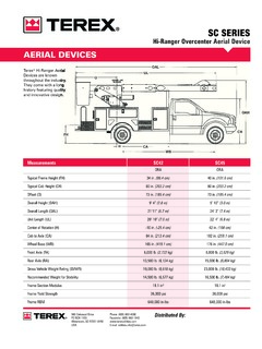 Terex SC42 Specifications