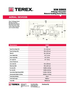 Terex SCM55 Specifications