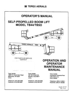 Terex TB50 Specifications