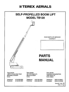 Terex TB120 Specifications