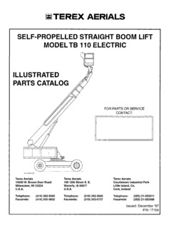 Terex TB110 Specifications