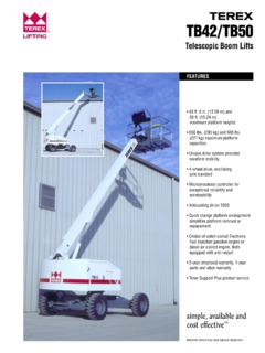 Terex TB50 Specifications