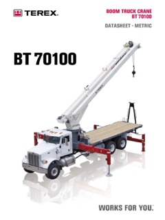 Terex BT 70100 Specifications