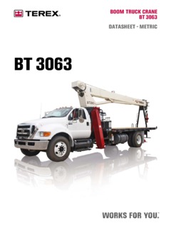 Terex BT 3063 Specifications