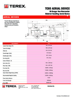 Terex TC65 Specifications