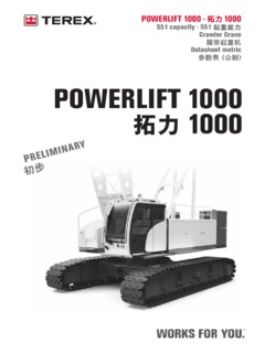 Terex POWERLIFT 1000 Specifications
