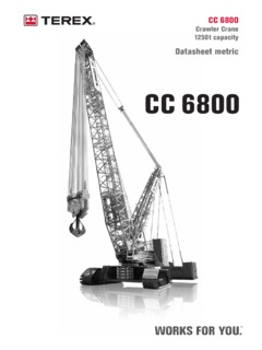 Terex CC 6800 Specifications