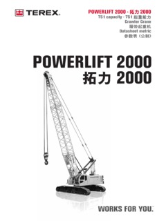 Terex POWERLIFT 2000 Specifications