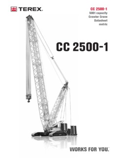 Terex CC 2500-1 Specifications