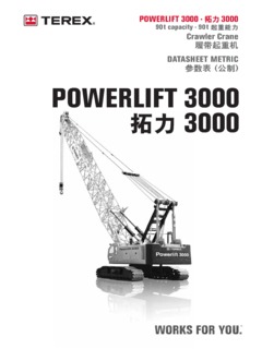 Terex POWERLIFT 3000 Specifications