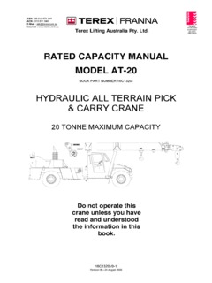 Terex Franna AT-20 Specifications