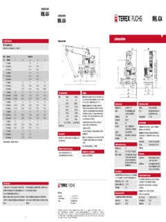 Terex Fuchs MHL 434 Specifications
