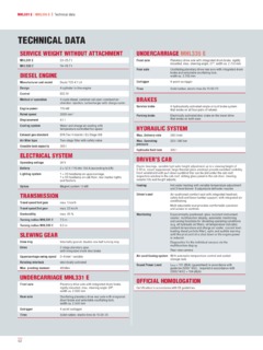 Terex Fuchs MHL 335 E Specifications