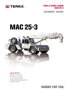 Terex MAC 25-3 Specifications