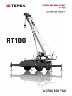 Terex RT 100 Specifications