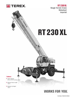 Terex RT 230 XL Specifications