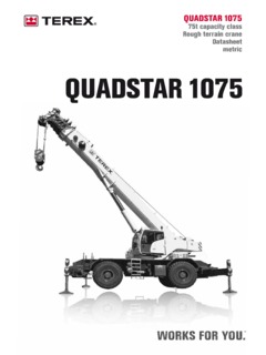 Terex Quadstar 1075 Specifications