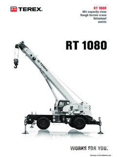 Terex RT 1080 Specifications