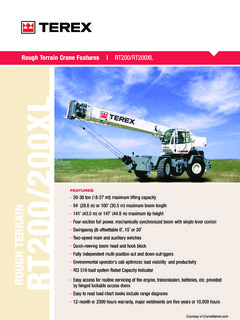 Terex RT 275 XL Specifications