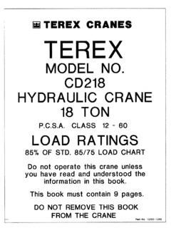 Terex CD 218 Specifications