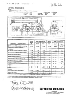Terex CD 218 Specifications