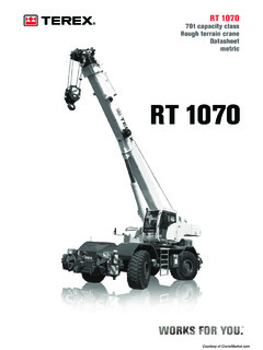 Terex RT 1070 Specifications