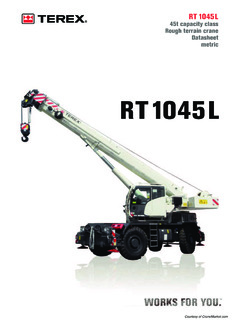 Terex RT 1045L Specifications
