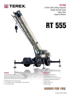 【中古】 Traque Rotnt Terex RT 555-1 55-Ton Rough Terrain Crane For Sale or Rent