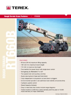 Terex RT660B Specifications