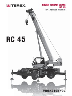 Terex RC 45 Specifications