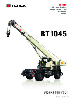 Terex RT 1045 Specifications