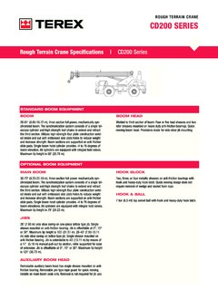 Terex CD 222 Specifications
