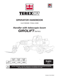 Terex Girolift 3518 Specifications