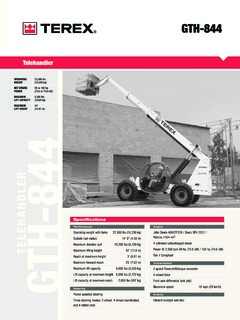 Terex GTH-844 Specifications