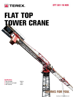 Terex CTT 331-16 H20 Specifications